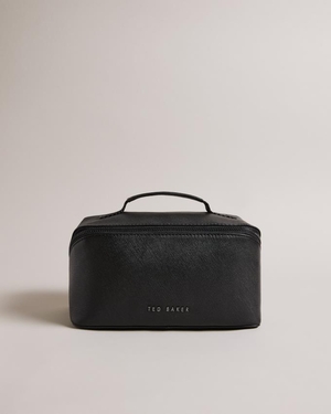 Trousse De Toilette Ted Baker Saffiano Leather Noir Homme | MLI-83018229